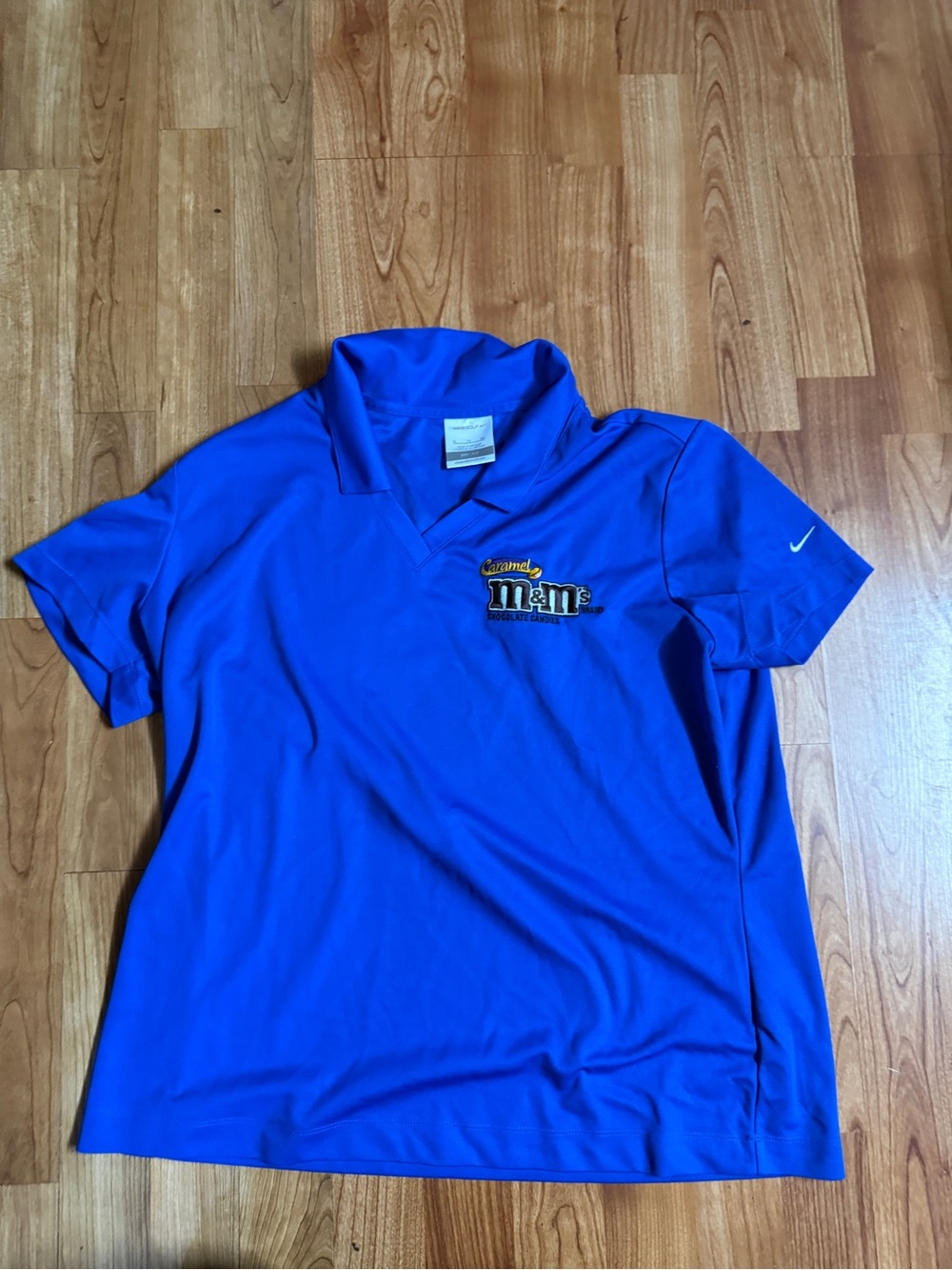 Nike Women's Royal Blue Short-Sleeve Polo with M&M's Logo